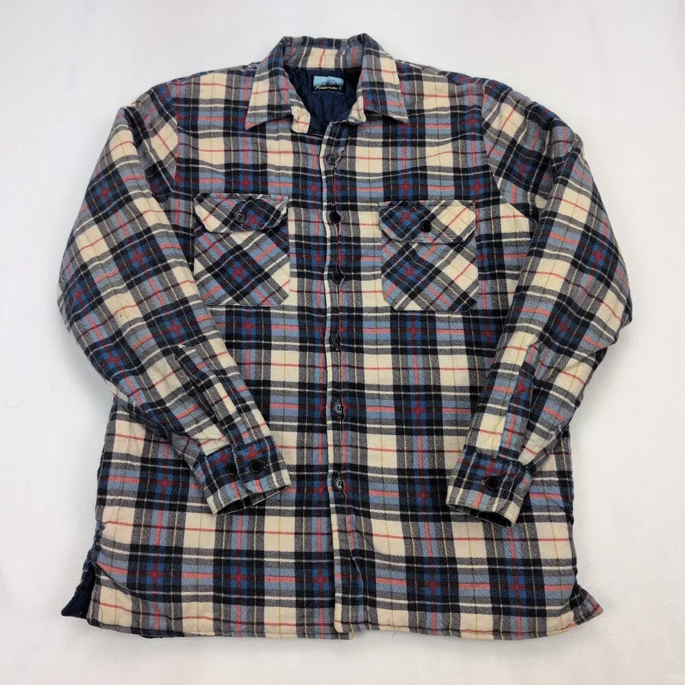 Fieldmaster Quilted Lined Plaid‎ Shacket Jacket Women's M